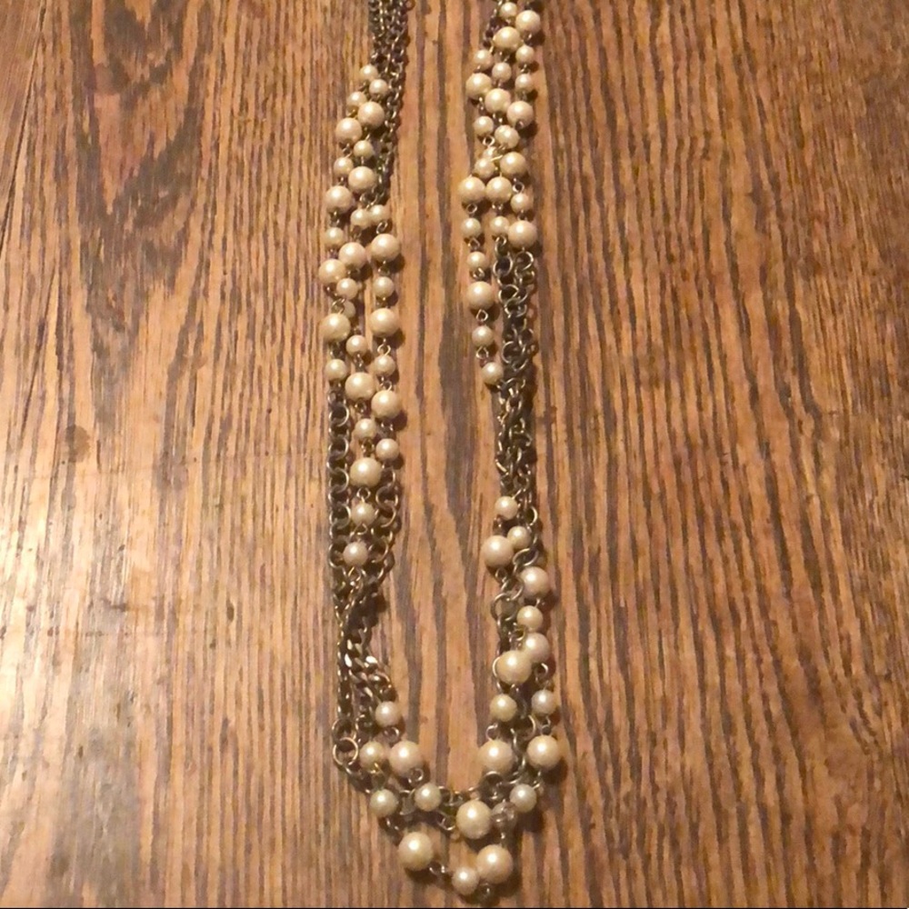 J. CREW triple-strand faux pearls necklace
